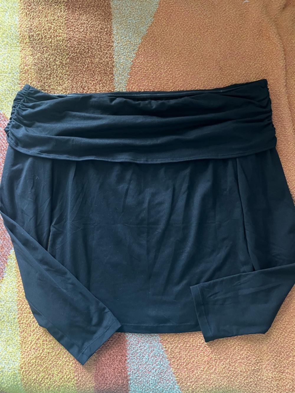 Women's Off-Shoulder Long Sleeve Top - Black